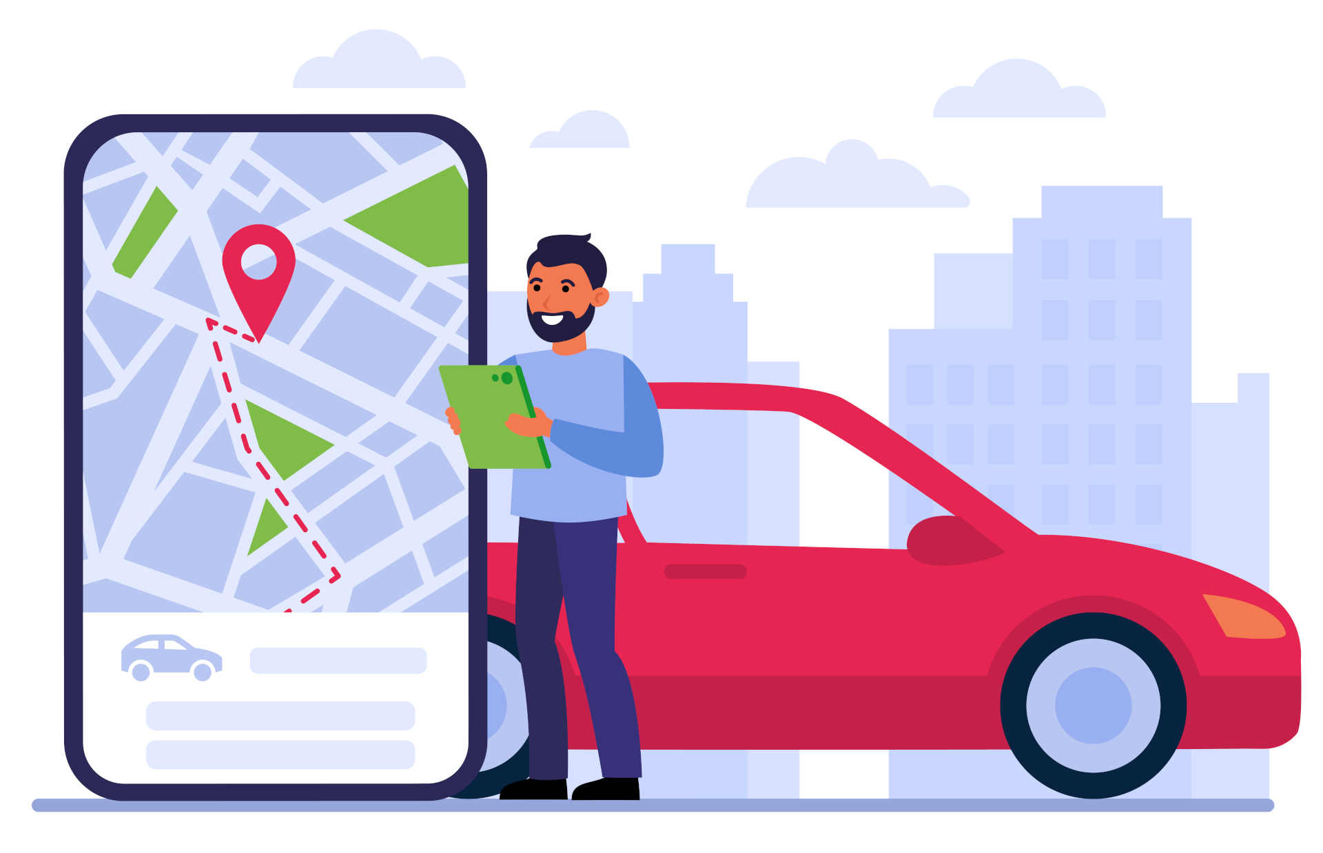 Hartă livrator aplicație mobilă