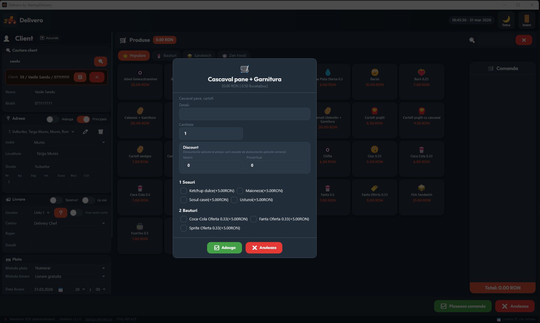 Alegere produse — Delivero