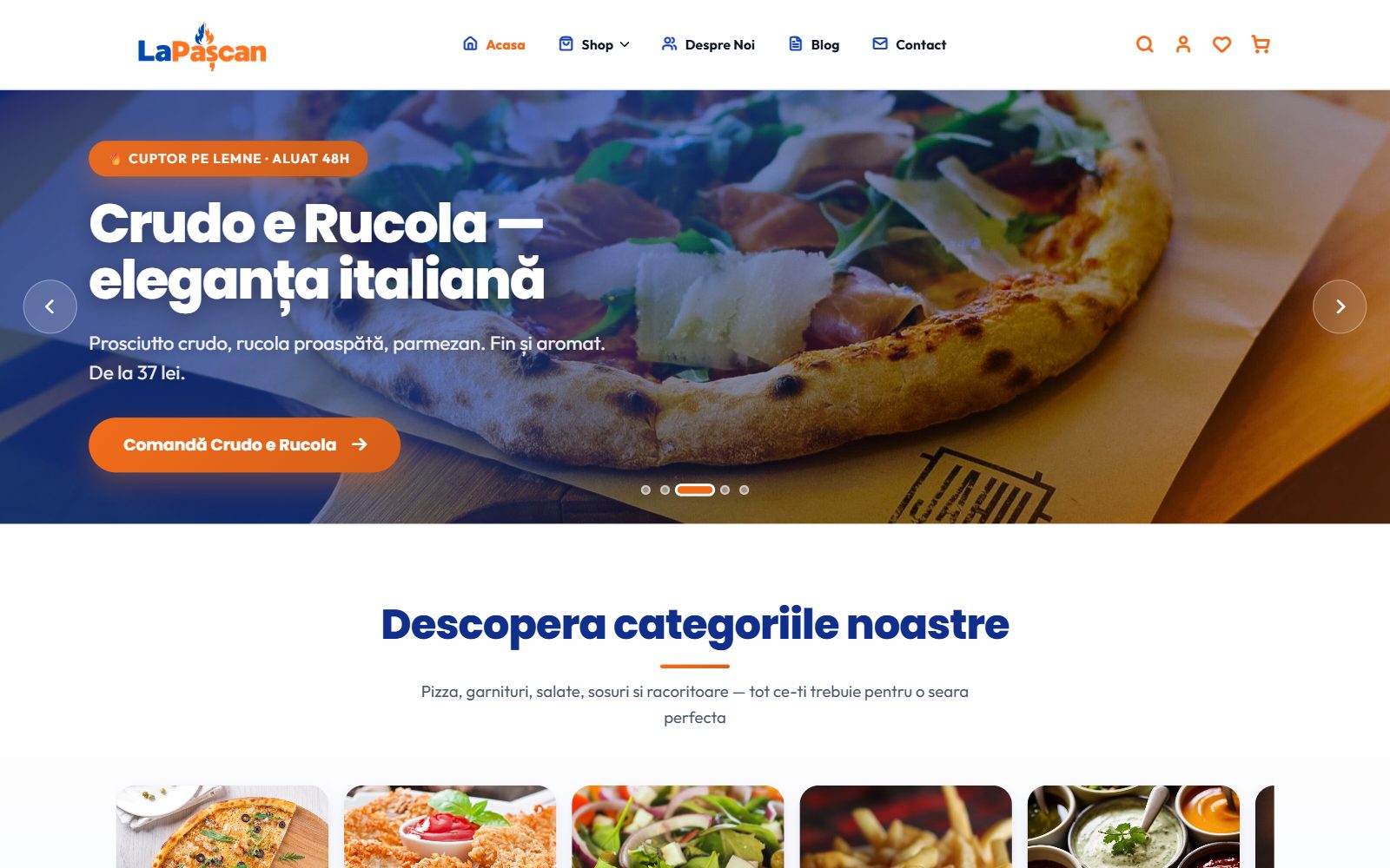 Site-ul La Pascan (lapascan.ro) realizat de Startup Delivery — pagina principală pe desktop