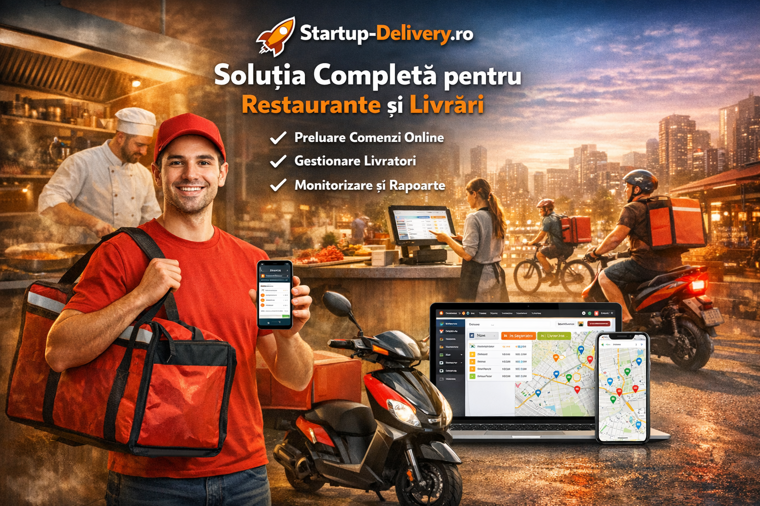 Soluție completă pentru Restaurante, Pizzerii, Hoteluri &amp; Livrări|