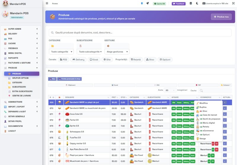Catalog produse cu imagini — produsele apar pe meniul digital QR cu poze atractive